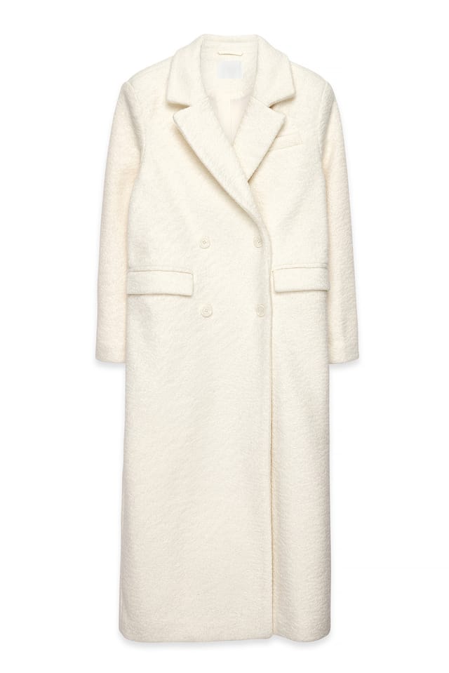 Offwhite Structured Long Straight Coat
