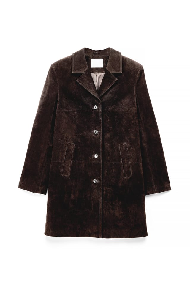 Brown Suede Coat