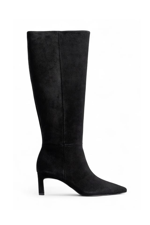 Black Kniehohe Stiefel aus Wildleder