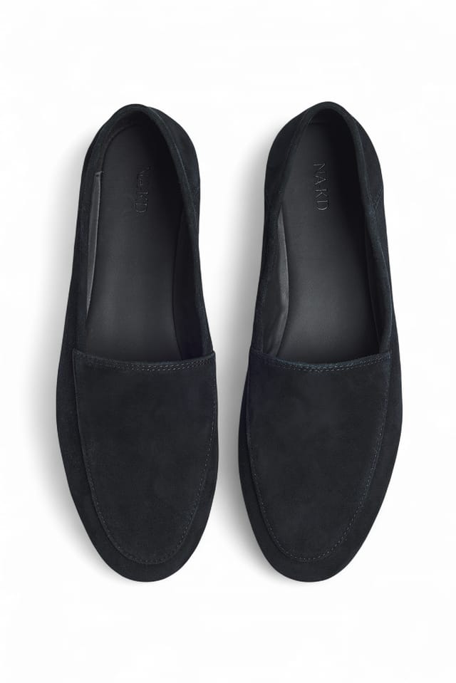 Black Wildleder-Slipper