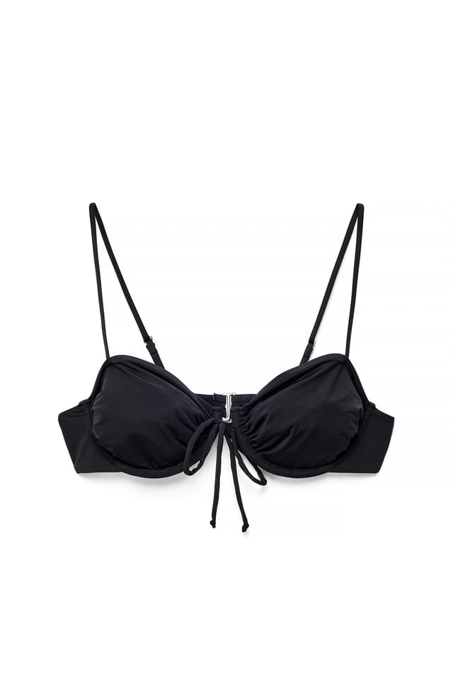 Black Gore Bikini-BH mit Tab