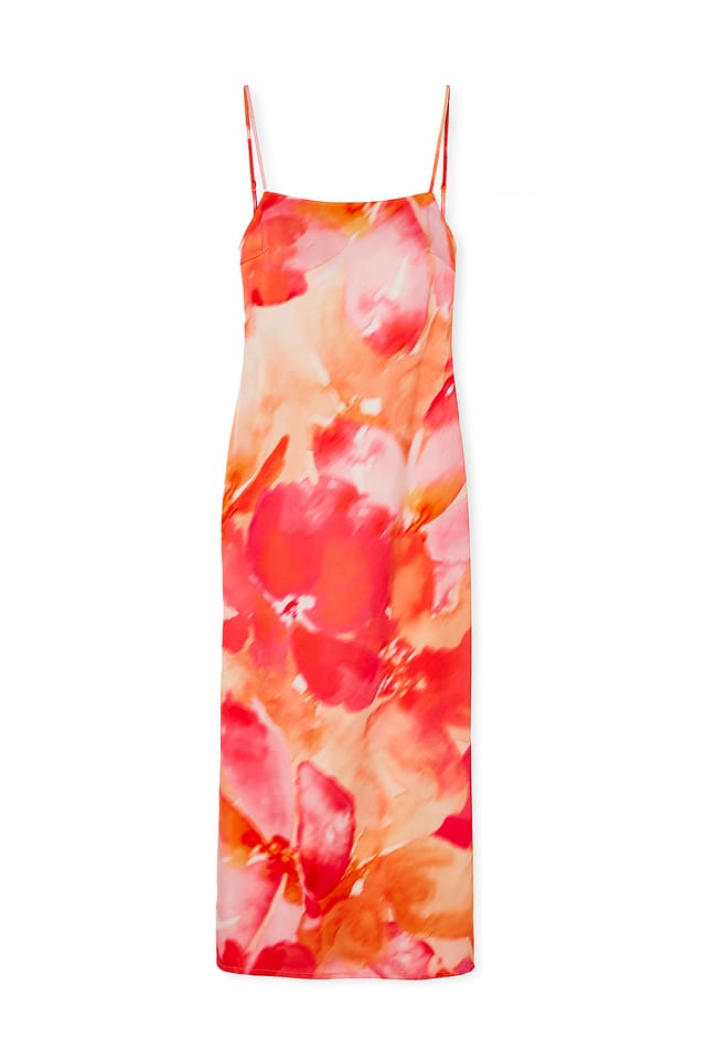 Floral Print Tie Back Detail Maxi Dress