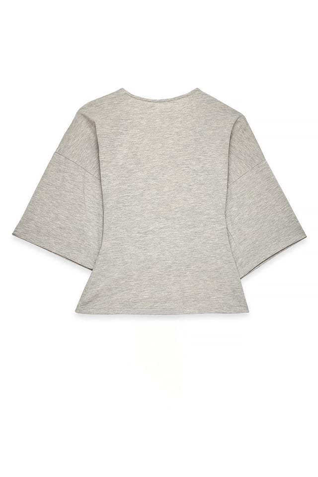 Grey Topp med knytning i ryggen