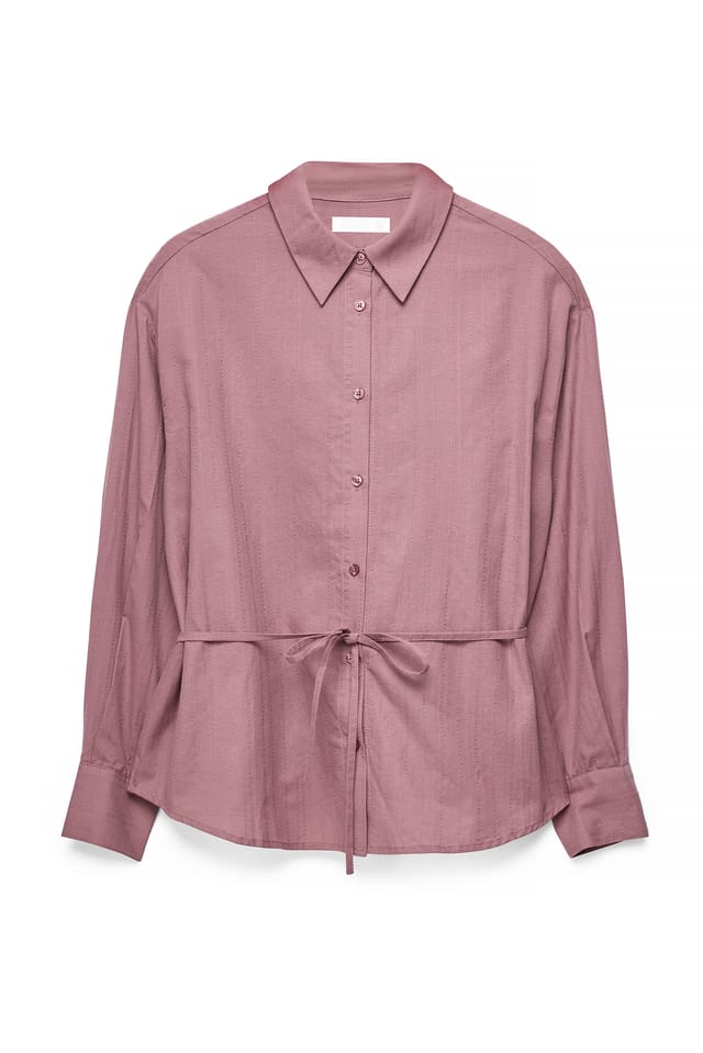 Mauve Chemise à taille nouée
