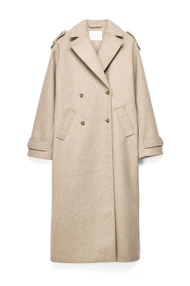 Beige Trench Detail Coat