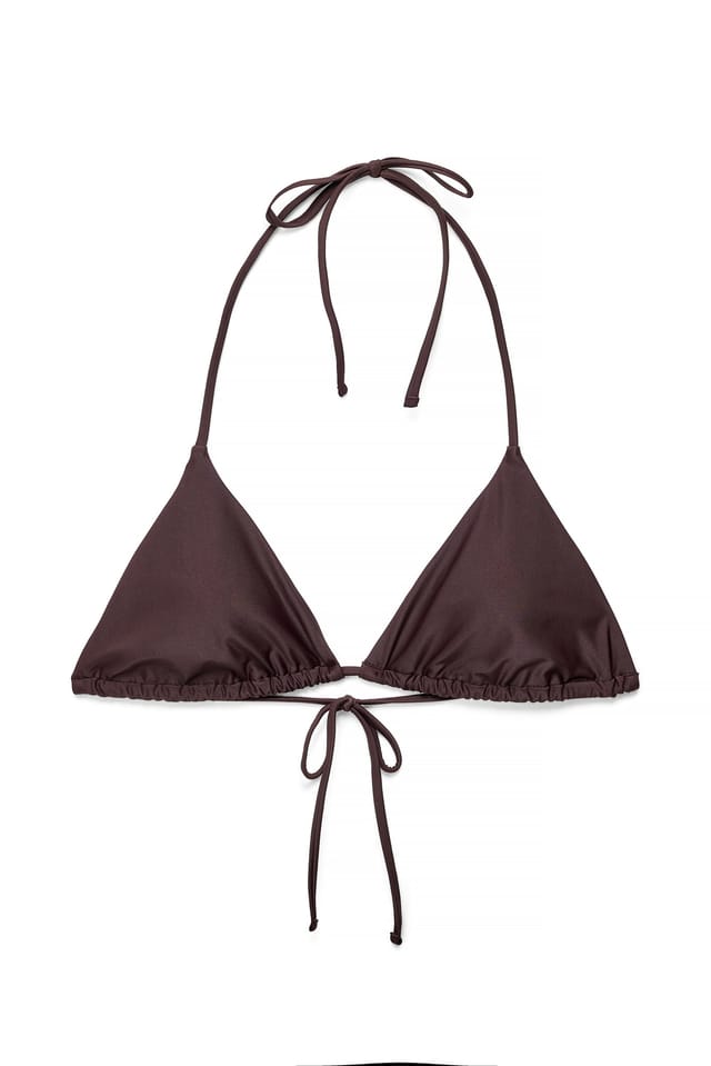 Brown Triangel-Bikini-Oberteil