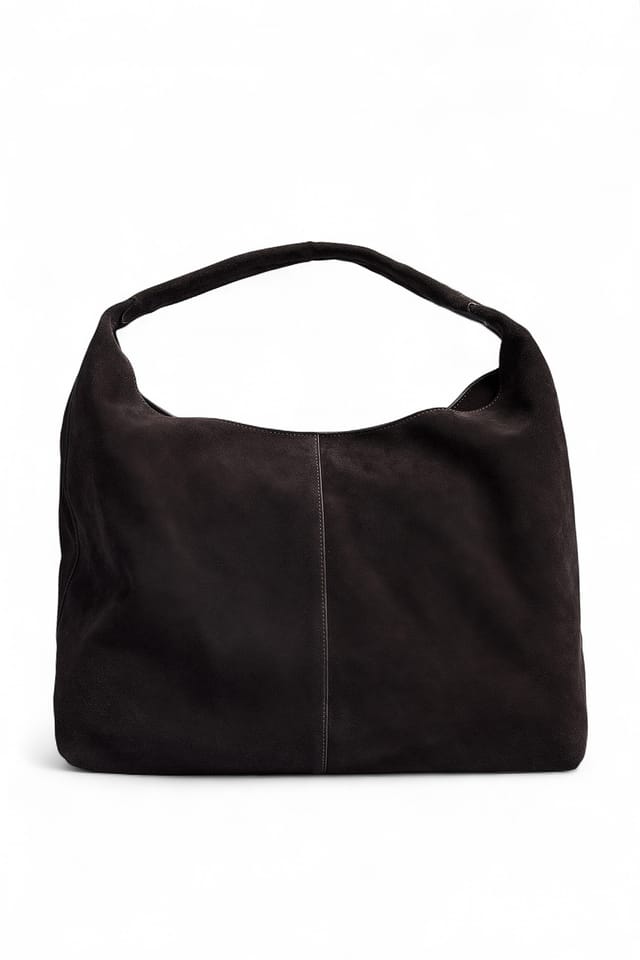 DK Brown dreieckige Wildleder-Tote Bag