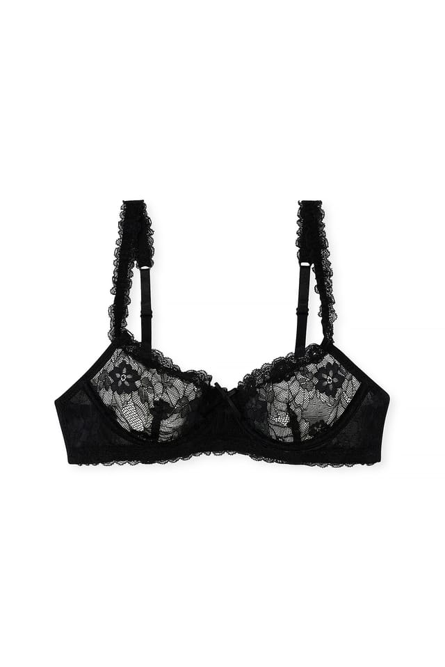 Black Soutien-gorge en dentelle à armatures