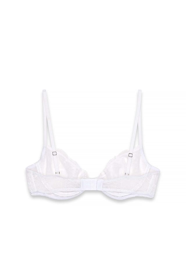 White Soutien-gorge en dentelle à armatures