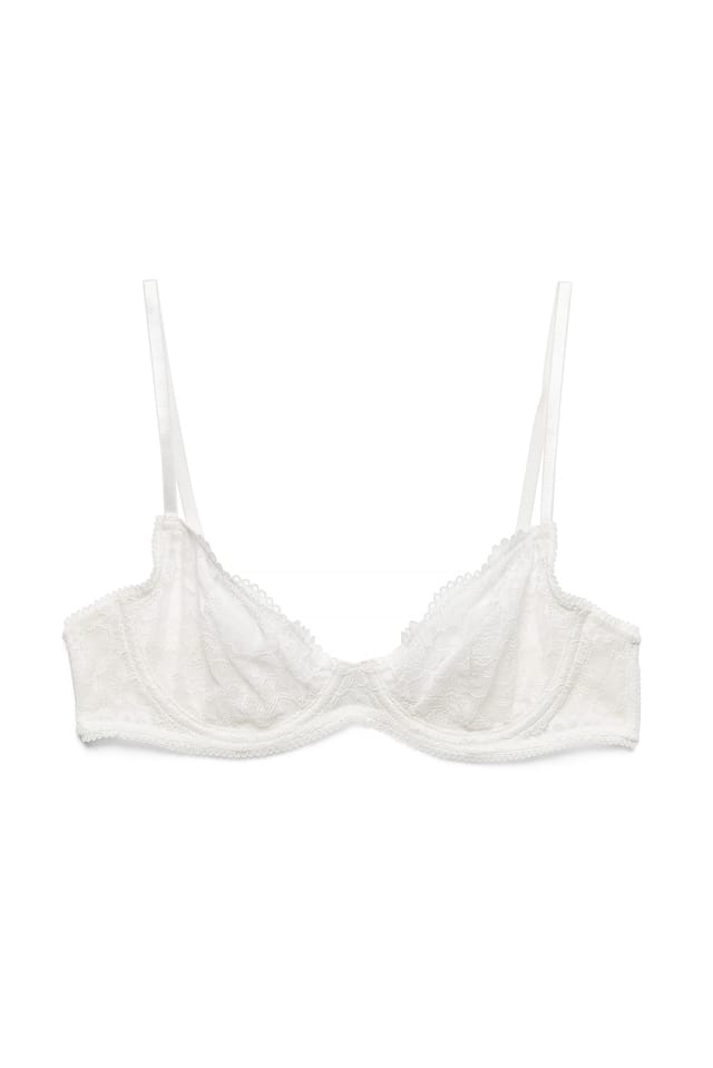 White Soutien-gorge en dentelle à armatures