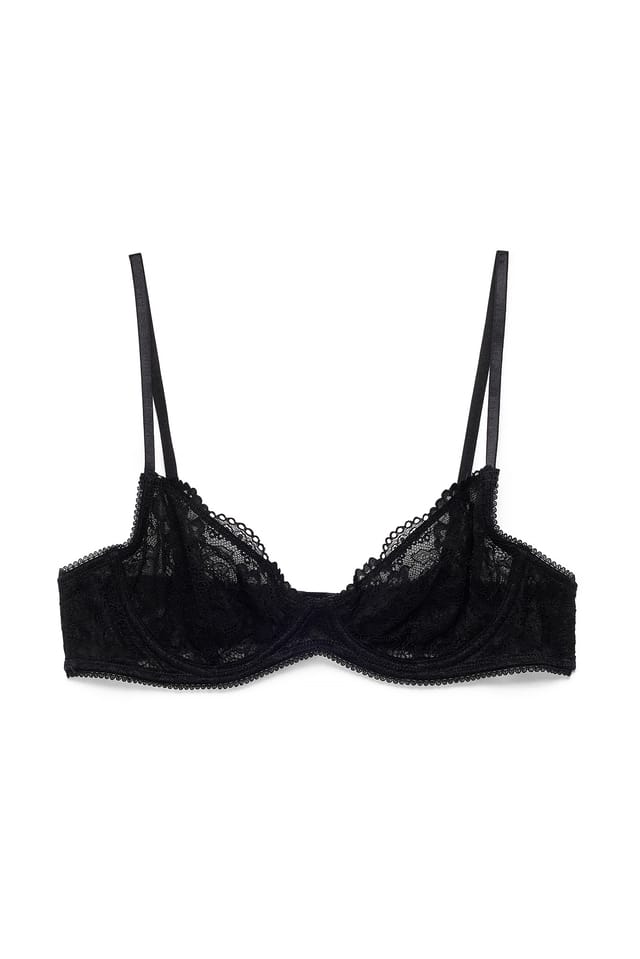 Black Soutien-gorge en dentelle à armatures