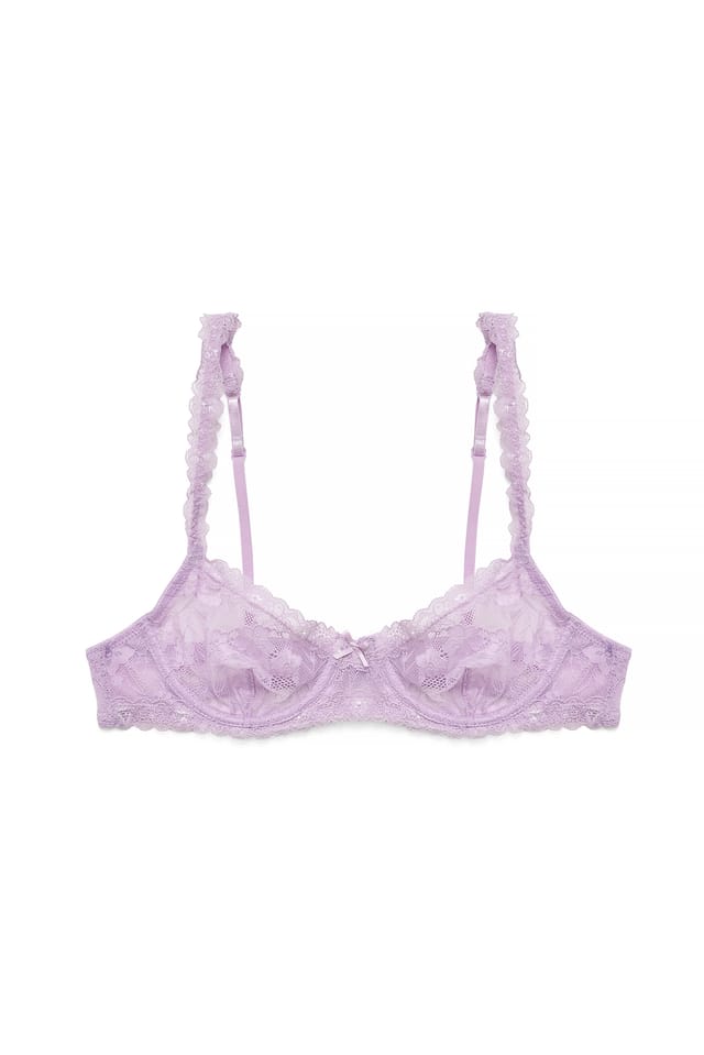 Dusty Lilac Bügel-BH aus Spitze