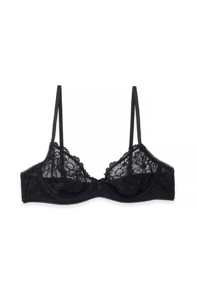 Black Soutien-gorge en dentelle à armatures