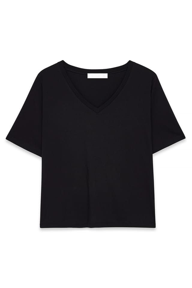 Black V-Neck Tee