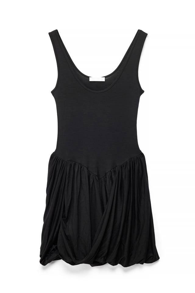 Black Volume Mini Dress