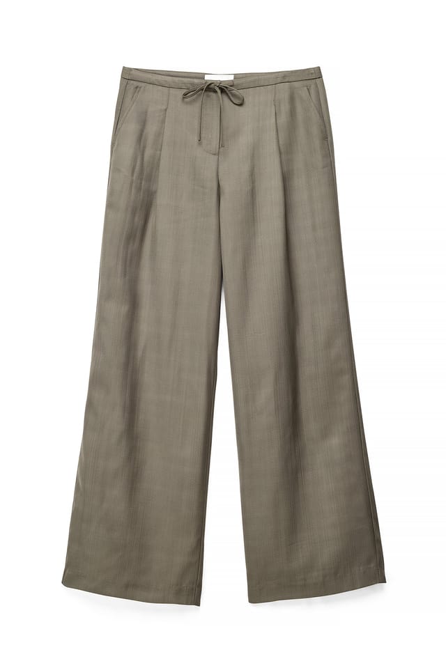 Brown Wide Drawstring Pants