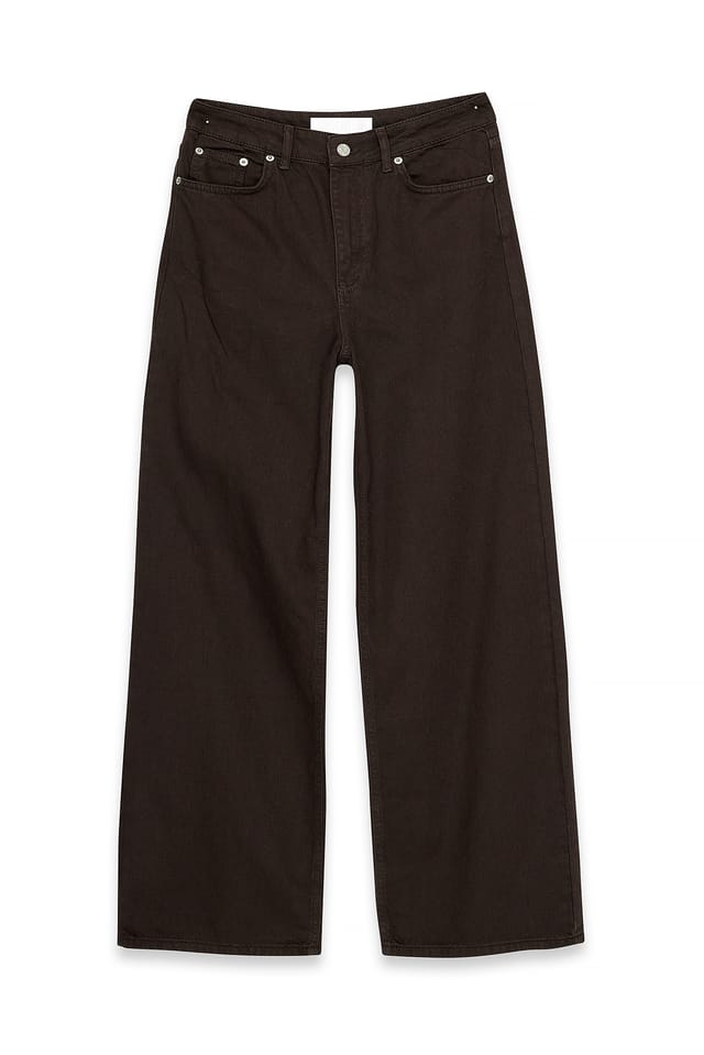 Brown Wide High Waist Jeans