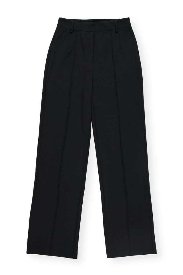 Black Dehnbare Anzughose mit geradem Bein