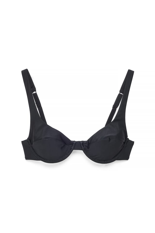 Black Bikini-BH mit breiten Trägern
