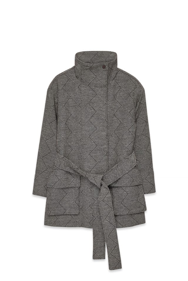 Beige Melange Wool Blend Jacket