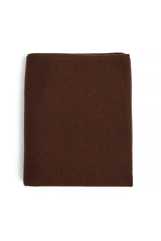 Brown Wool Blend Scarf