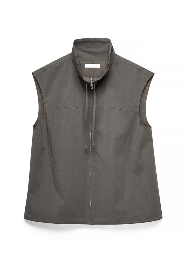 Charcoal Zip Detail Weste