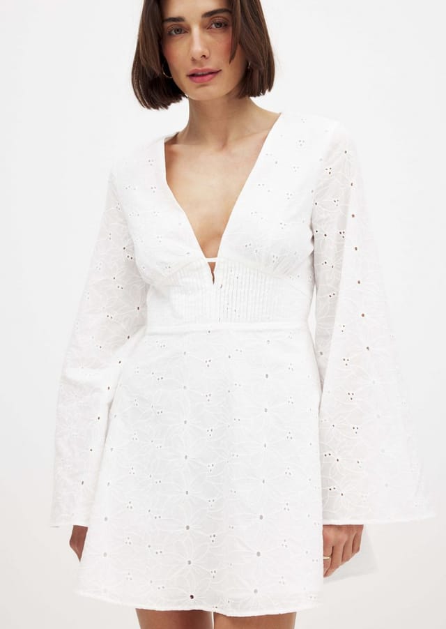 long sleeve white dress for graduation Ace One-Shoulder White Graduation Dress main image 1