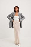 High Waist Crochet Skirt with Fringed Hem main image 0