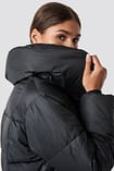 shawl collar padded jacket