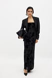 Floral Print Maxi Dress Black | NA-KD