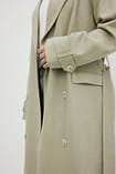 Trenchcoat - Sage - Nylon-Katoen Mix