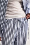 Mid Waist Drawstring Detail Trousers Blue | NA-KD