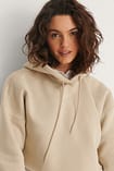ORGANIC COTTON PILE HOODIE / KHAKI BEIGE