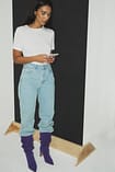 Suede Stiletto Boots Purple | NA-KD
