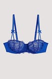 Sugar Bow Lace Bra Blue | NA-KD