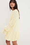Cotton Yarn-dyed Deep Back Neck Dress