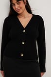 NA-KD Cardigan Maglia A Rete Per Donna – Trasparente Con Colletto Camicia E Vestibilità Aderente