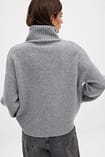 Wool Turtle Neck Sweater Grey | NA-KD