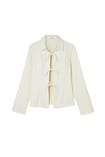 Petal Dew Full Size Floral V-Neck Tie Detail Blouse