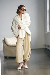 Losse lange jeans met lage taille