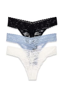 3-pack Lace Band Thong