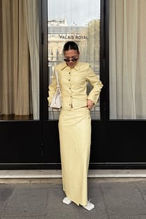 Croco Pu Midi Skirt