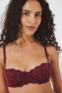 Bow Detail Balconette Bra