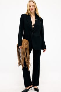 Rechte broek met gespdetail