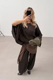 Cape Pleated Blouse
