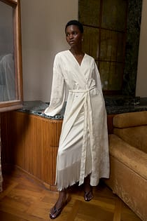 Double Breasted Jacquard Kaftan