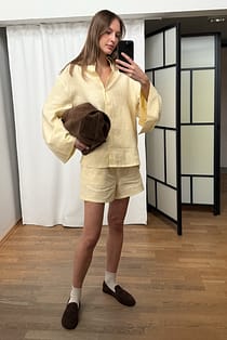 Drawstring Linen Shorts