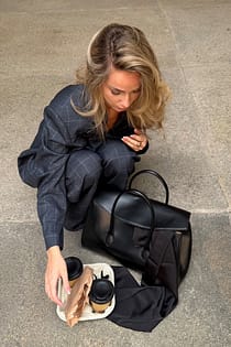 Overlap Leather Tote