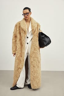 Faux Fur Oversized Long Coat