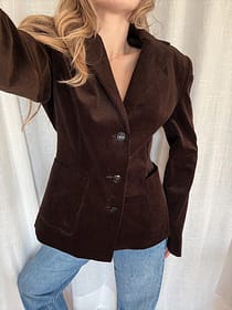 Blazer ajustado de pana